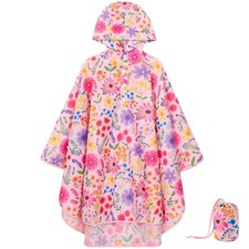 Lightweight Rain Poncho Kids, Ponchos for Kids Waterproof Reusable Hooded, Ki...