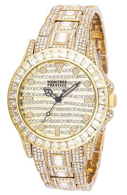 Montres Prestige Eclat X Invicta Men's Watch - 42mm, Gold MPW-0126 NEW