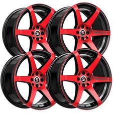 Set Of 4 Spec-1 Spt-32 18x8 4x1004x4.5 34mm Blackred Wheels Rims 18 Inch Set Of 4 Spec-1 Spt-32 18x8 4x1004x4.5 34mm Blackred Wheels Rims 18 Inch