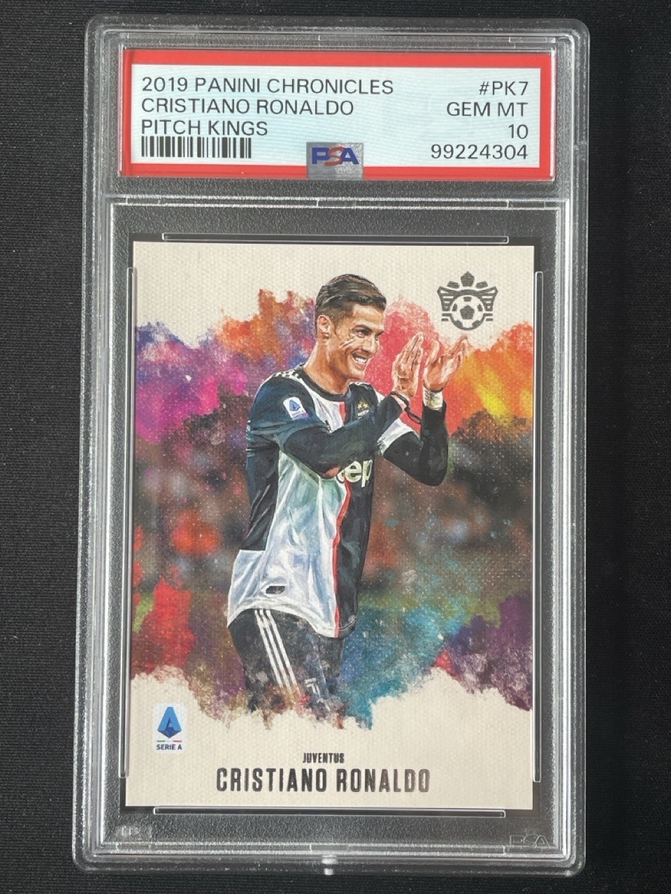 Cristiano Ronaldo 2019-20 Panini Chronicles Pitch Kings #PK7 PSA 10 view 1