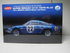 Kyosho 1/18 Alpine Renault A110 1600S No.22 1971 Monte Carlo Rally 3rd Place