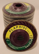 (10) 4-1/2" X 7/8" Kelco Plastic Trimmable Flap Disc Abras. Wheels 40 60 80 Grit