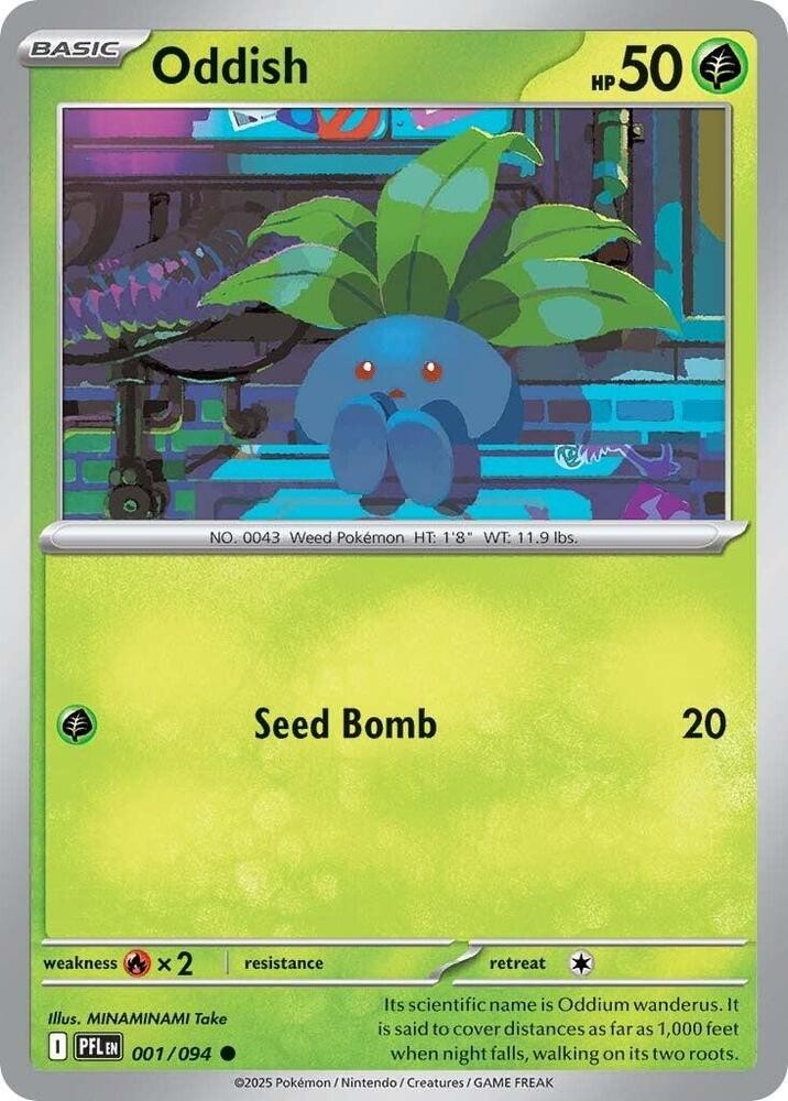 Oddish Common ME02: Phantasmal Flames 001/094 NM