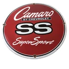Vintage Chevrolet Sign - Camaro SS Automobile Motors Gas Pump Porcelain Sign