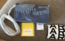 MARC JACOBS The Mini Blue Camo Jacquard Shoulder Crossbody HANDBAG NWT $195 1stQ