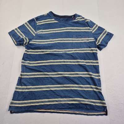 WHITE STUFF T-Shirt XL Blau Herren Rundhals Gestreift 100% Baumwolle