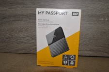 Western Digital 4TB My Passport WDBPKJ0040BBK-WEWM Portable External Drive-New