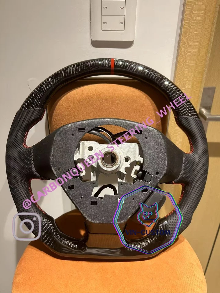 REAL CARBON FIBER STEERING WHEEL FOR Subaru WRX/ STI 2008-2012YEARS - Image 2 of 4