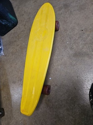 Vintage Newporter Skateboard Yellow Plastic with Newporter Red