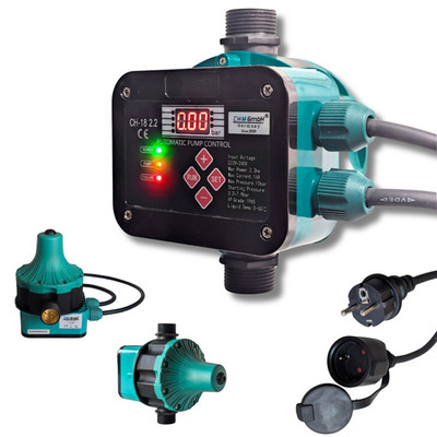 Pumpensteuerung Druckschalter Gartenpumpe m. Ein/Abschaltdruck bis 2,2 Kw 10 Bar