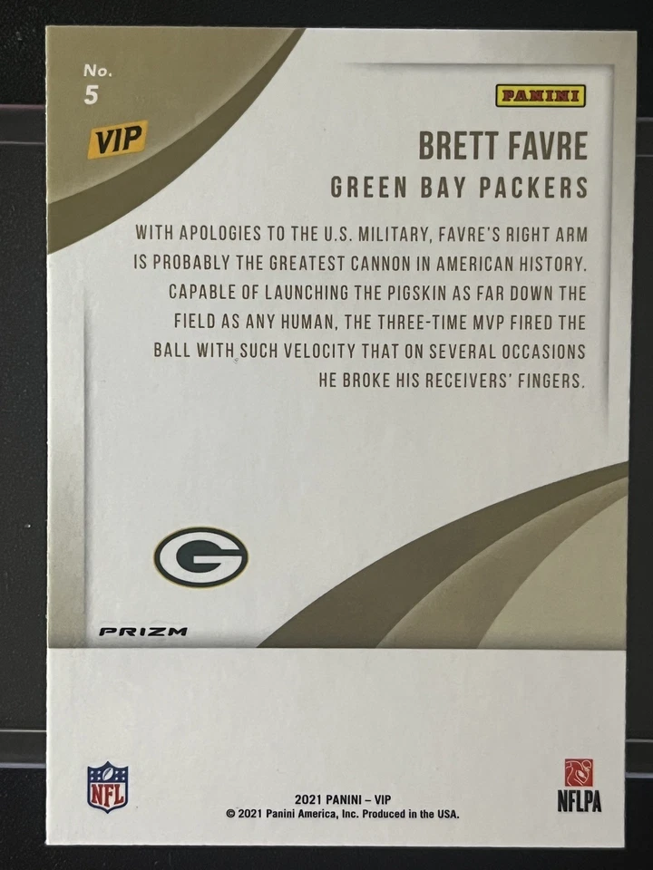 2021 Panini The National VIP Peacock Prizm Brett Favre Packers RARE 🔥 - Image 2 of 3