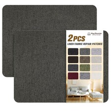 Self-Adhesive Fine Linen Fabric Patches - 8x11 inch, 2 Pack, Multi Color for Sof