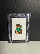 2015 Topps Star Wars Masterwork ewok wicket Original Animation Cel 1/1 Amazing!