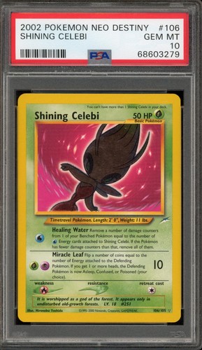 Shining Celebi (Unlimited) graded PSA 10 for sale on eBay