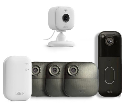 Blink Whole Home Security Camera System Bundle Outdoor 4 XR Doorbell 2K+ & Mini2