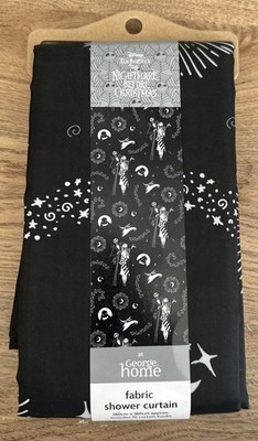 Neu Disney Nightmare Before Christmas Duschvorhang inkl. 10 Gardinenhaken