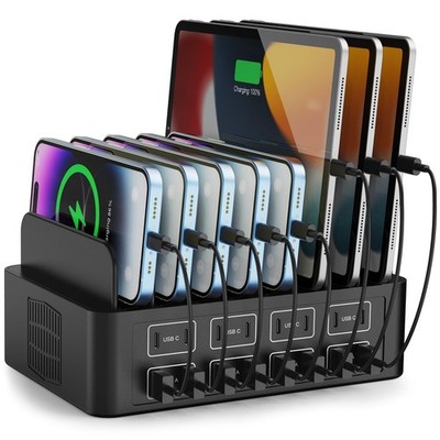 150W/35A Charging Station for Multiple Devices, RUANSZZ 16 Port USB~C Black 