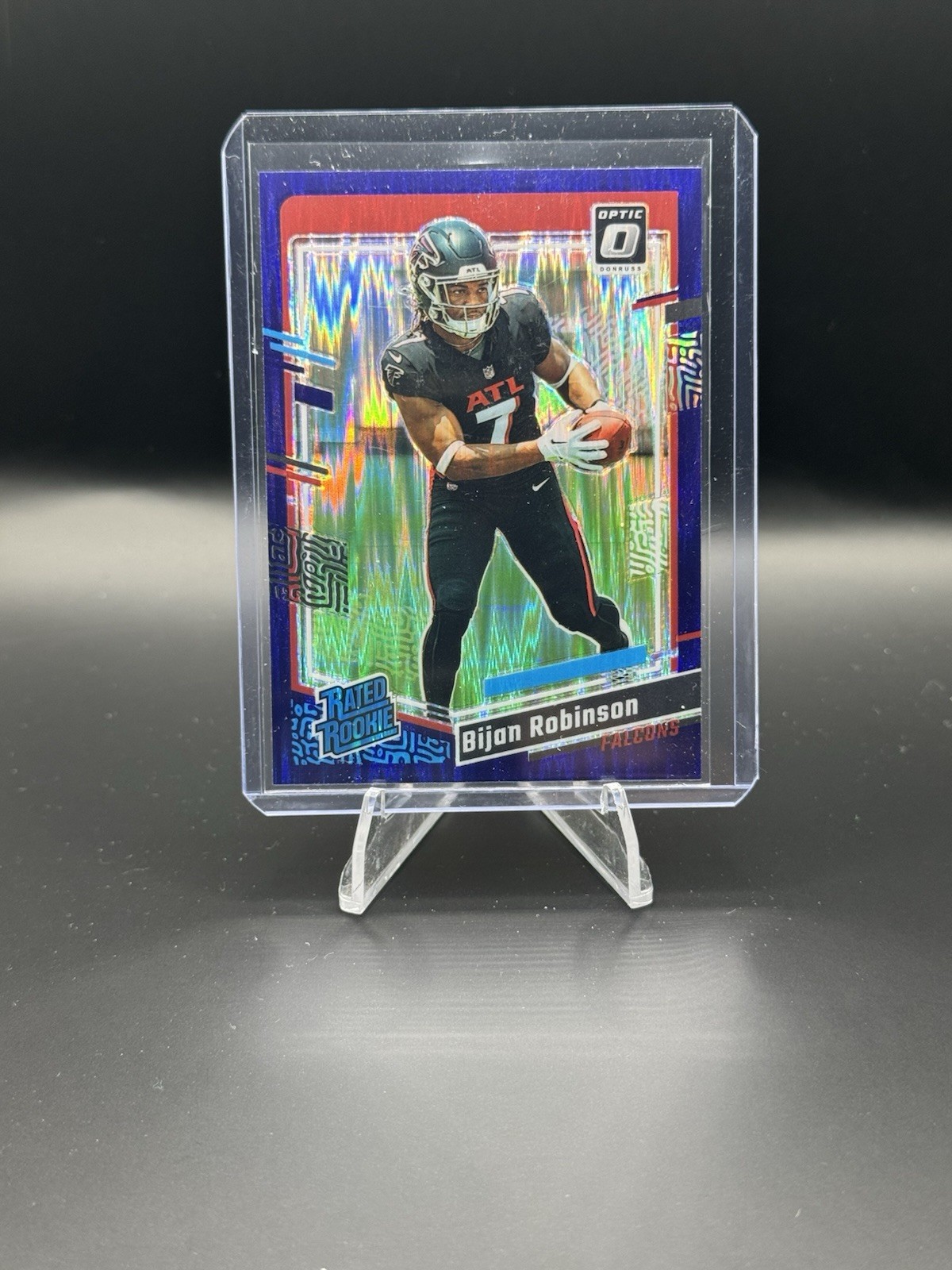 2023 Panini Donruss Optic - Rated Rookie Bijan Robinson #206 Blue Hyper Prizm