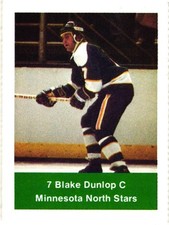 1974-75 Acme Loblaws Hockey Blake Dunlop Minnesota North Stars