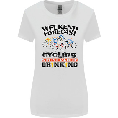 Wochenende Forecast Fahrrad Cyclist Fahrrad Damen Breiter Schnitt Maglietta