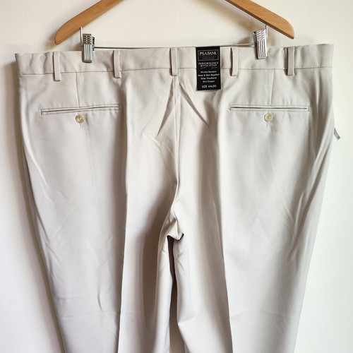 44X30 Jos A Bank Traveler Pants Stone Beige Mens Size Slider Waistband Polyester - Picture 24 of 24