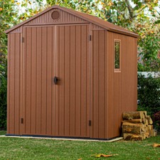 Casetta Da Giardino In Resina 190x183x221H Cm Darwin 6x6 Marrone sconto extra