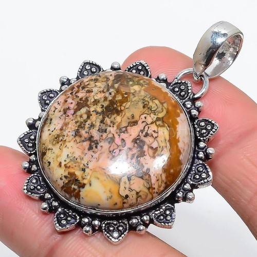Sisters Day Deal picture jasper Stone Sterling Silver Wife Boho Pendant Jewelry