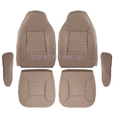 For 1992 1993-1996 FORD Bronco Driver Passenger PERF Leather Seat Cover Tan