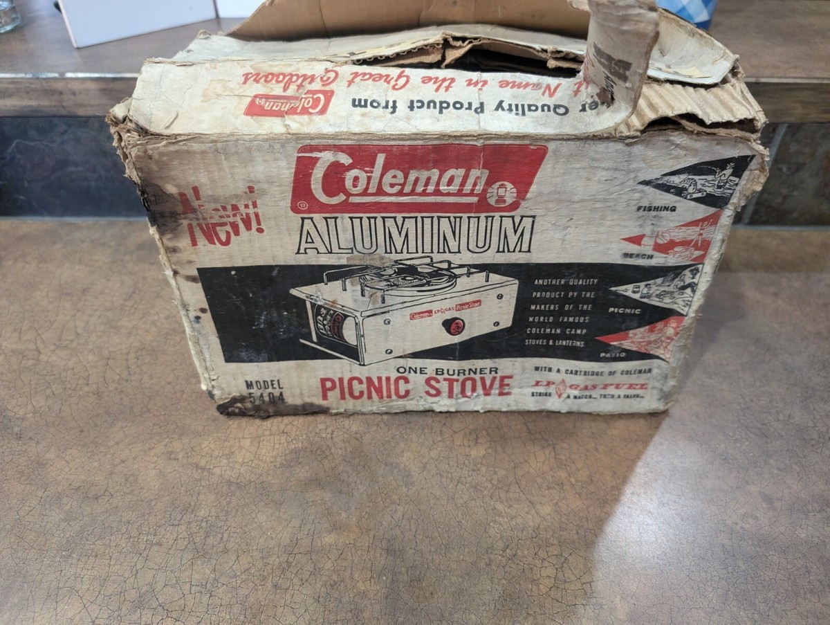 Vintage Coleman Aluminum Picnic Stove 5404 One Burner with