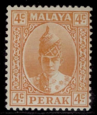 MALAYSIA - Perak GVI SG107, 4c orange, M MINT. Cat £42.