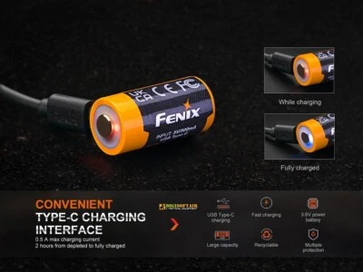 Fenix batteria Li-ion 16340 800 mah ARB-L16-800UP