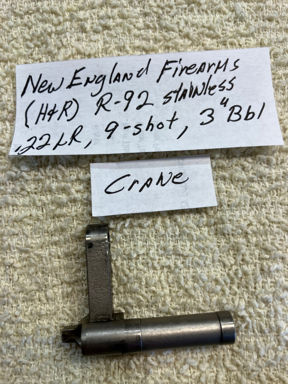 NEF H&R R92 Stainless, 9 shot, 22LR revolver:  Crane