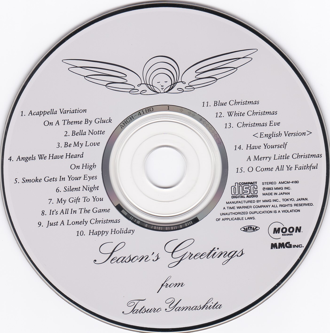 Season's Greetings / Tatsuro Yamashita AMCM4180 Released in 1993 CD
