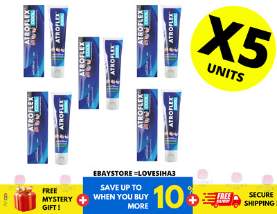 ATROFLEX GEL Extra Virgin Ozonated Olive Oil or knee & Muscle 100ML  ( X 5 )