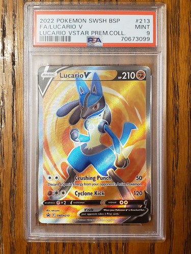Lucario V graded PSA 9 for sale on eBay
