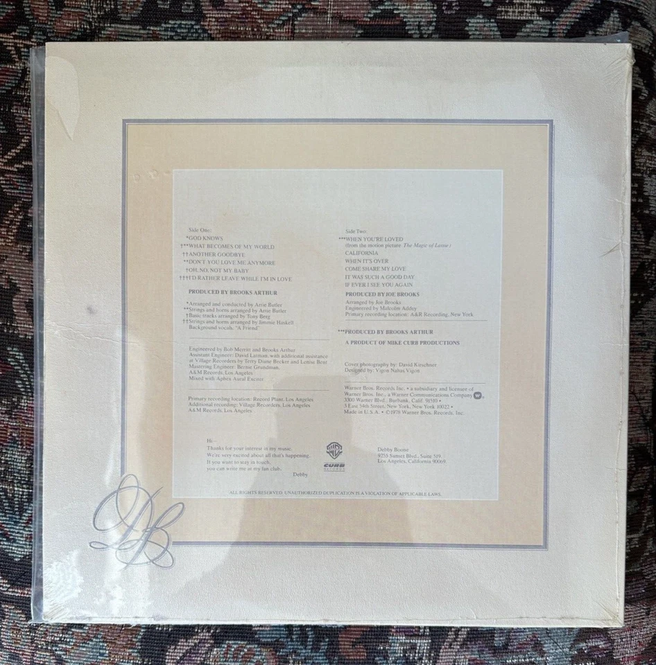 SEALED: Debby Boone - Midstream (1978) Warner Bros. Records – BSK 3130 - Image 2 of 2