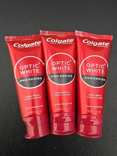 Colgate Optic White Pro Series Whitening Toothpaste 3 Oz Tube Pack OF 3 Ex7/25