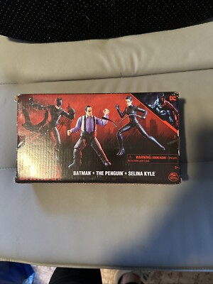 NEW Sealed Spin Master The Batman + Penguin + Selina Kyle 3.75 Inch Figures 1:18
