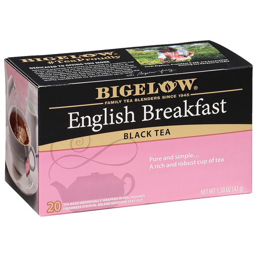 Bigelow English Breakfast Black Tea, Caffeinated, 20 Count (Pack of 6
