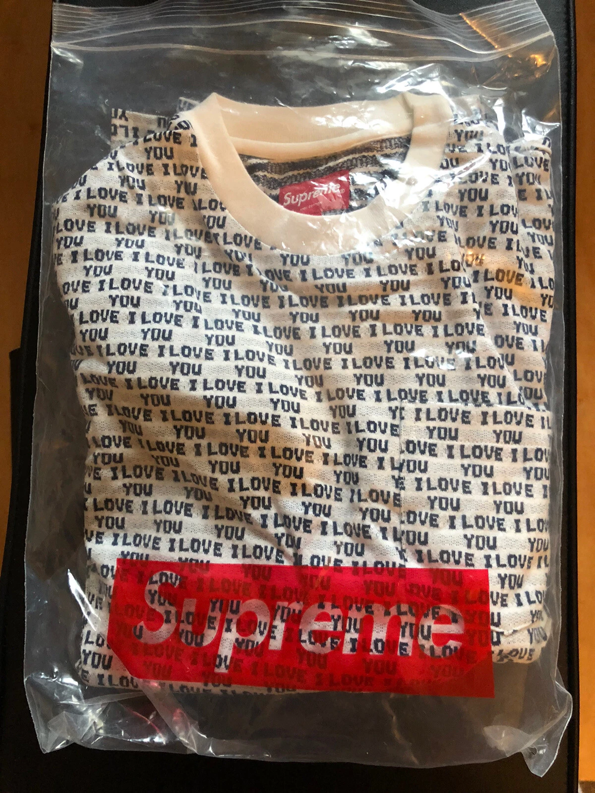Haut jacquard manches longues Supreme I Love You Taille : US SMALL S NEUF Blanc