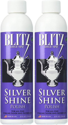 20633 Shine Liquid Polish for Sterling Silver-Plated, 8 Oz, Pack of 2