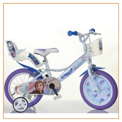 bici bicicletta 12 pollici per bambina principessa Frozen 2 con rotelle  freno | eBay