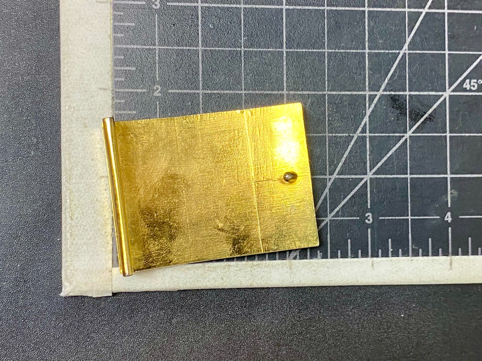 Rectangular Leather on Leather Metal Hippy Vibe G… - image 5