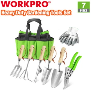 WORKPRO 8-Piece Garden Tools Set Stainless Steel Heavy Duty Gardening Tools USA
