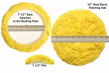 7-12 Wool Blend Hook Loop Grip Polishing Pad For Medium Cutting Polishing