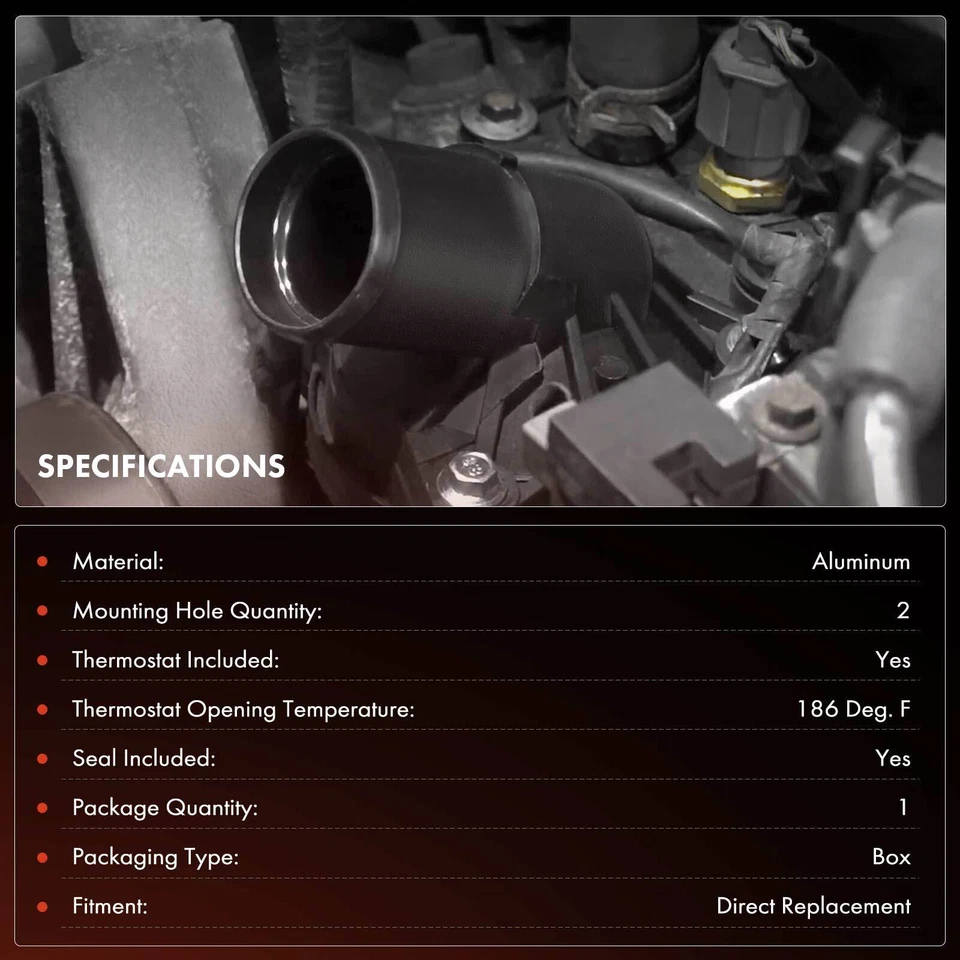 Conjunto de carcasa de termostato de refrigerante de motor para Chevrolet 1999-2003 GMC Sierra 1500 Foto 2 de 4