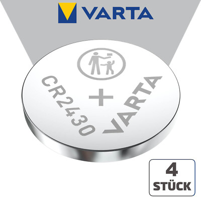 4x Varta CR2430 CR 2430 Batterien 3 V Lithium Industrieware Bulk Knopfzelle