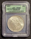 1897 Morgan Silver Dollar ICG MS 65 VAM 6A Pitted Reverse
