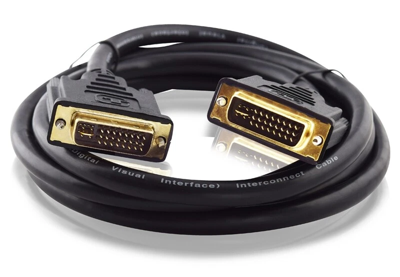 2m DVI-I Kabel 24 + 5 Dual Link Stecker für PC Monitor Computer Laptop FullHD - Bild 2 von 3