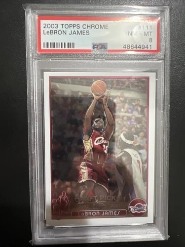 2003 Topps Chrome Basketball Lebron James RC PSA-8 NM-MT Rookie Card